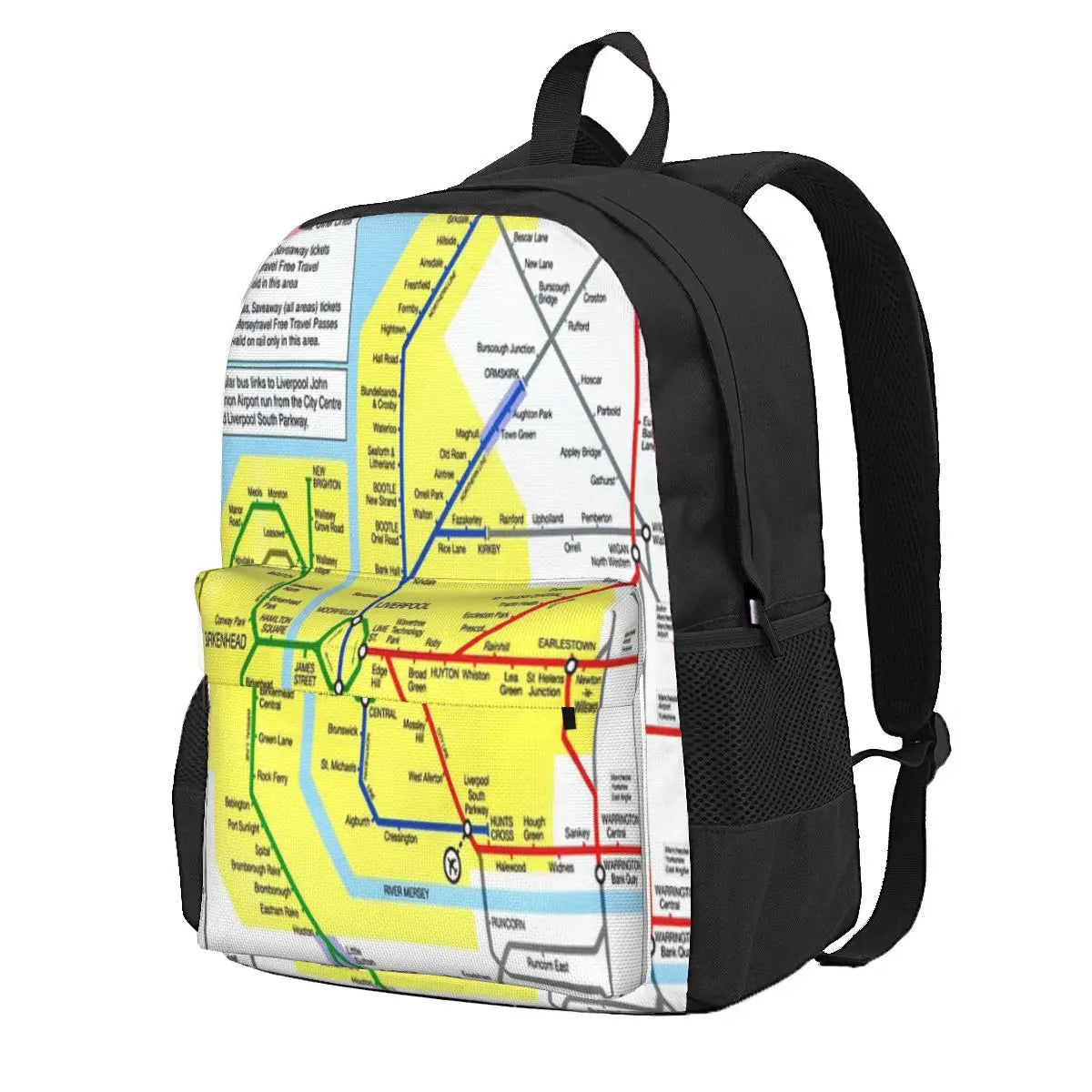Merseyrail City Lines Map Backpacks Men's Backpacks Bags For Women Bags Men Hand