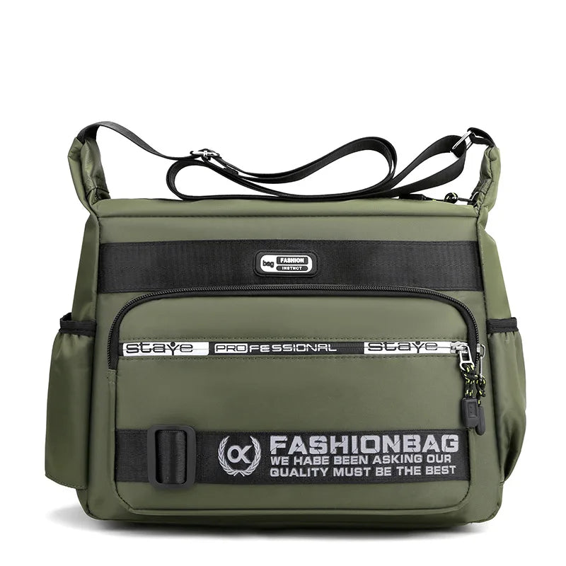 Men's Nylon Shoulder Bag Business Travel Lightweight Crossbody Bag