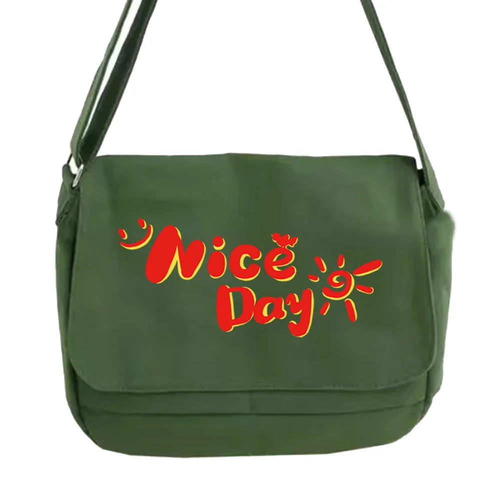 Food Pattern Messenger Bag Large Capacity One-shoulder Bag
