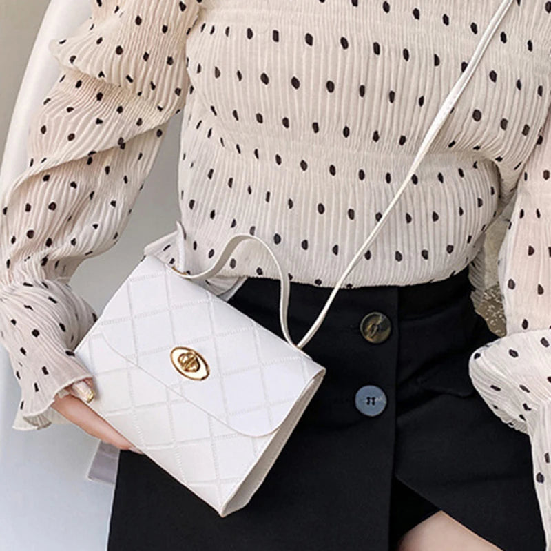 Women's Messenger Bag Crossbody Handbag Solid High Lady Shoulder Bag
