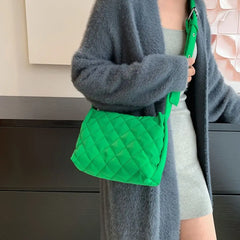 Women's Lingge Messenger Bag Quilted Shoulder Tote Chain Crossbody Bag
