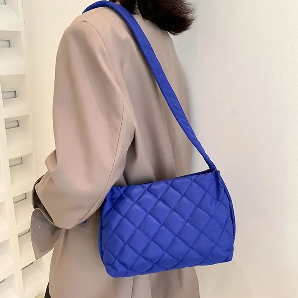 Women's Lingge Messenger Bag Quilted Shoulder Tote Chain Crossbody Bag