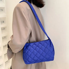 Women's Lingge Messenger Bag Quilted Shoulder Tote Chain Crossbody Bag