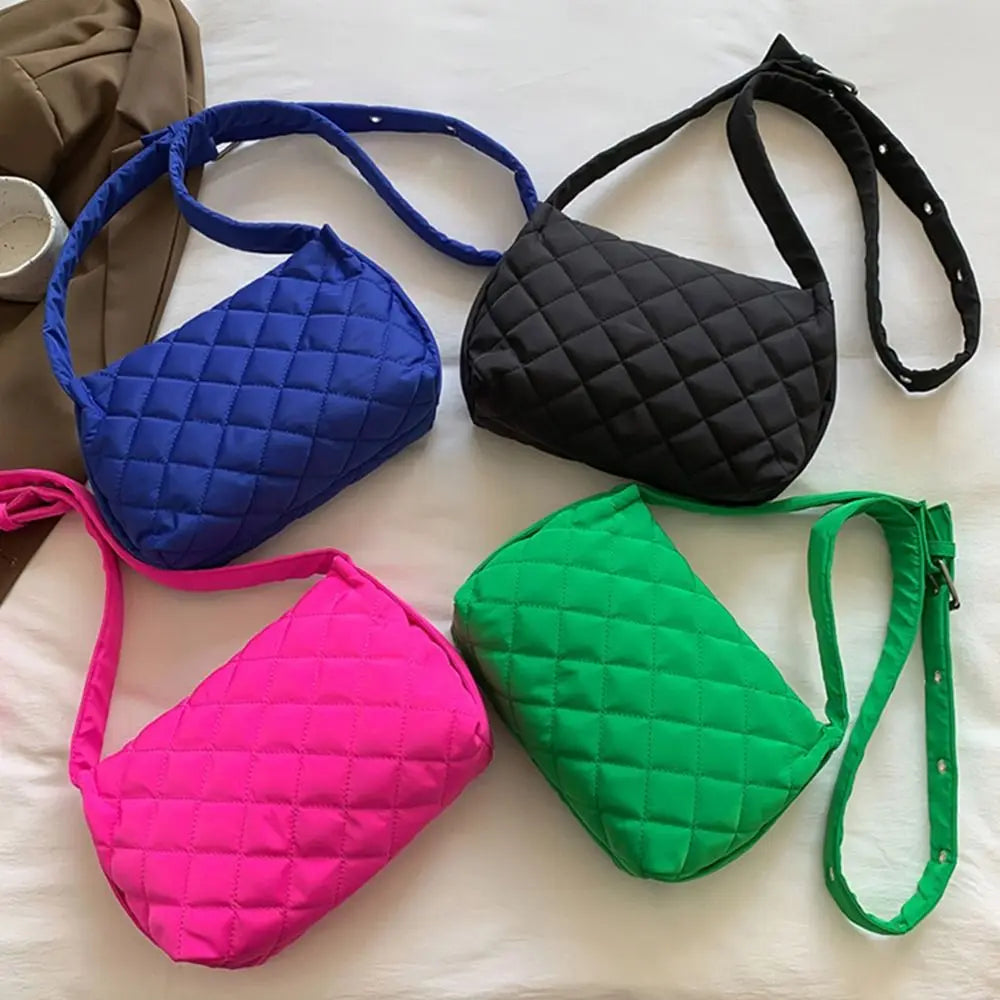 Women's Lingge Messenger Bag Quilted Shoulder Tote Chain Crossbody Bag