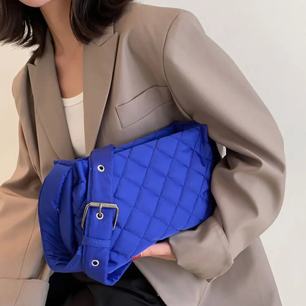 Women's Lingge Messenger Bag Quilted Shoulder Tote Chain Crossbody Bag