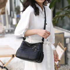 Casual Soft Leather Crossbody Bag for Women