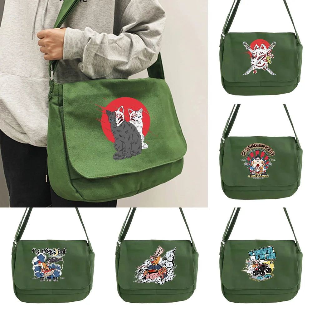 Japanese Messenger Bag Student Currency Leisure Portable Mask Pattern Bag