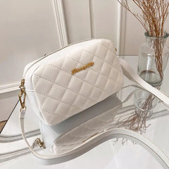 Plaid Embroidery Crossbody Bag for Women Large Capacity Shoulder Bag