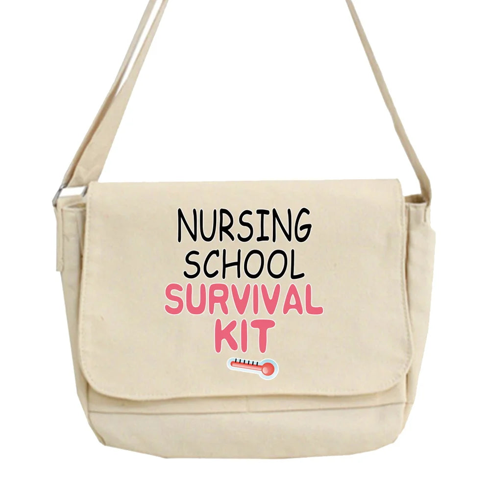 Harajuku Style Messenger Bag Nurse Pattern