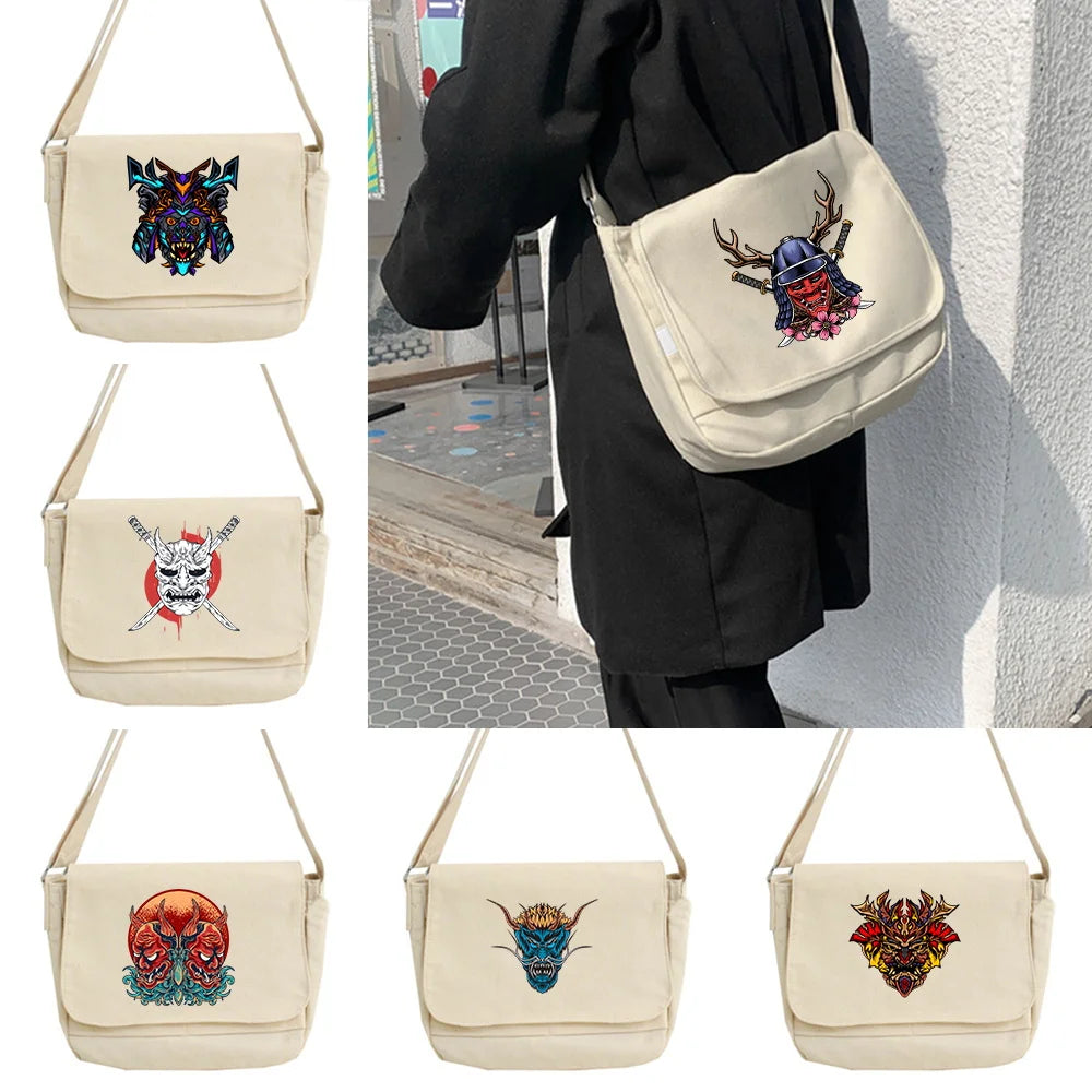 Monster Pattern Messenger Bag Harajuku College Style Portable