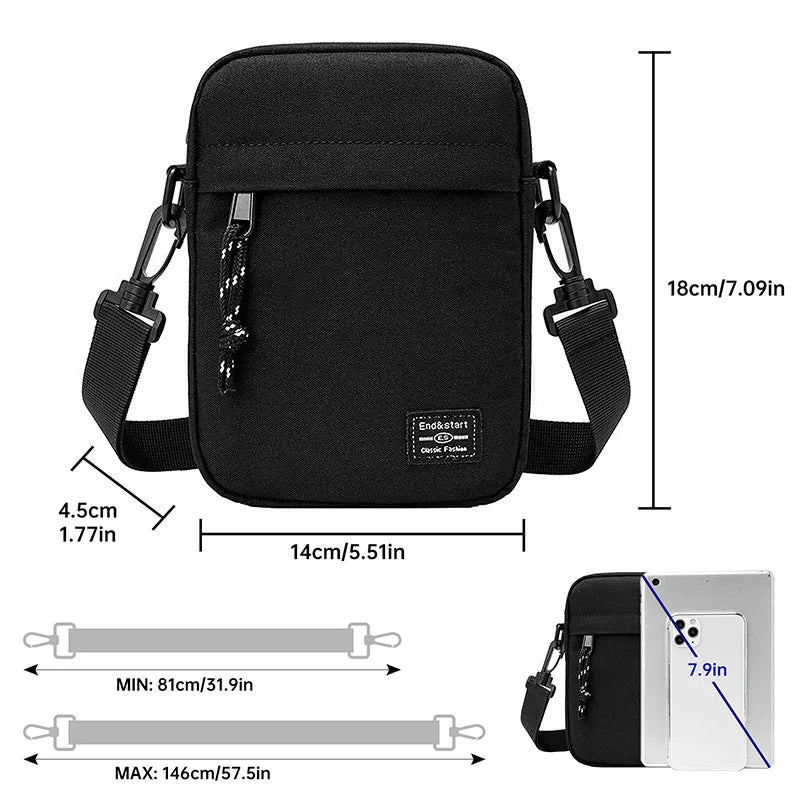 Mini Messenger Bag Crossbody Shoulder Female Bag Phone Pouch Double Layer Purse