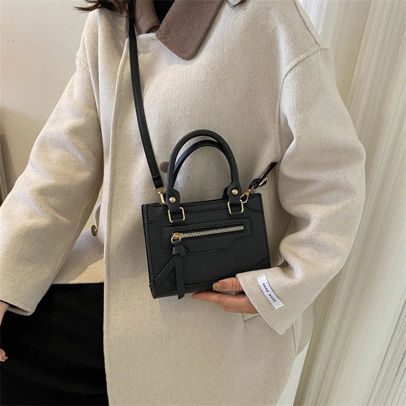 Mini Square Messenger Bag Women Pu Leather Shoulder Handbag