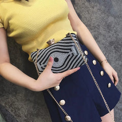 Crystal Evening Clutch Bag Diamond Clutches Purse Chain Shoulder Bag