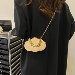 Metal Crossbody Bags Hard Purse Gothic Cloud Shape Shoulder Bag