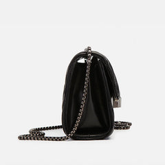 Metal Lock Tote Bags for Women Wrinkled Handbag  