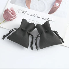 Microfiber Velvet Small Jewelry Gift Bags 7x8cm Drawstring Organizer Pouches