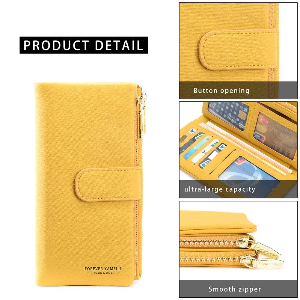 Women's Mid-Length Handbags with Zipper Buckle Closure