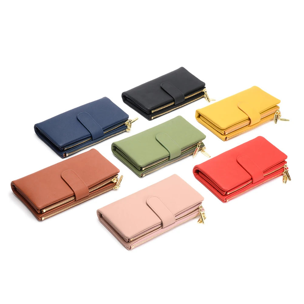 Women's Mid-Length Handbags with Zipper Buckle Closure