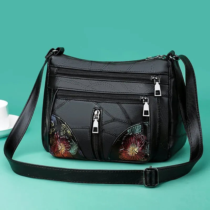 Japanese Soft PU Shoulder Crossbody Bag for Women Large Capacity