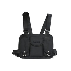 Canvas Waist Chest Bag Kanye Chest Rig Streetwear Tactical Shoulder Bag Backpack