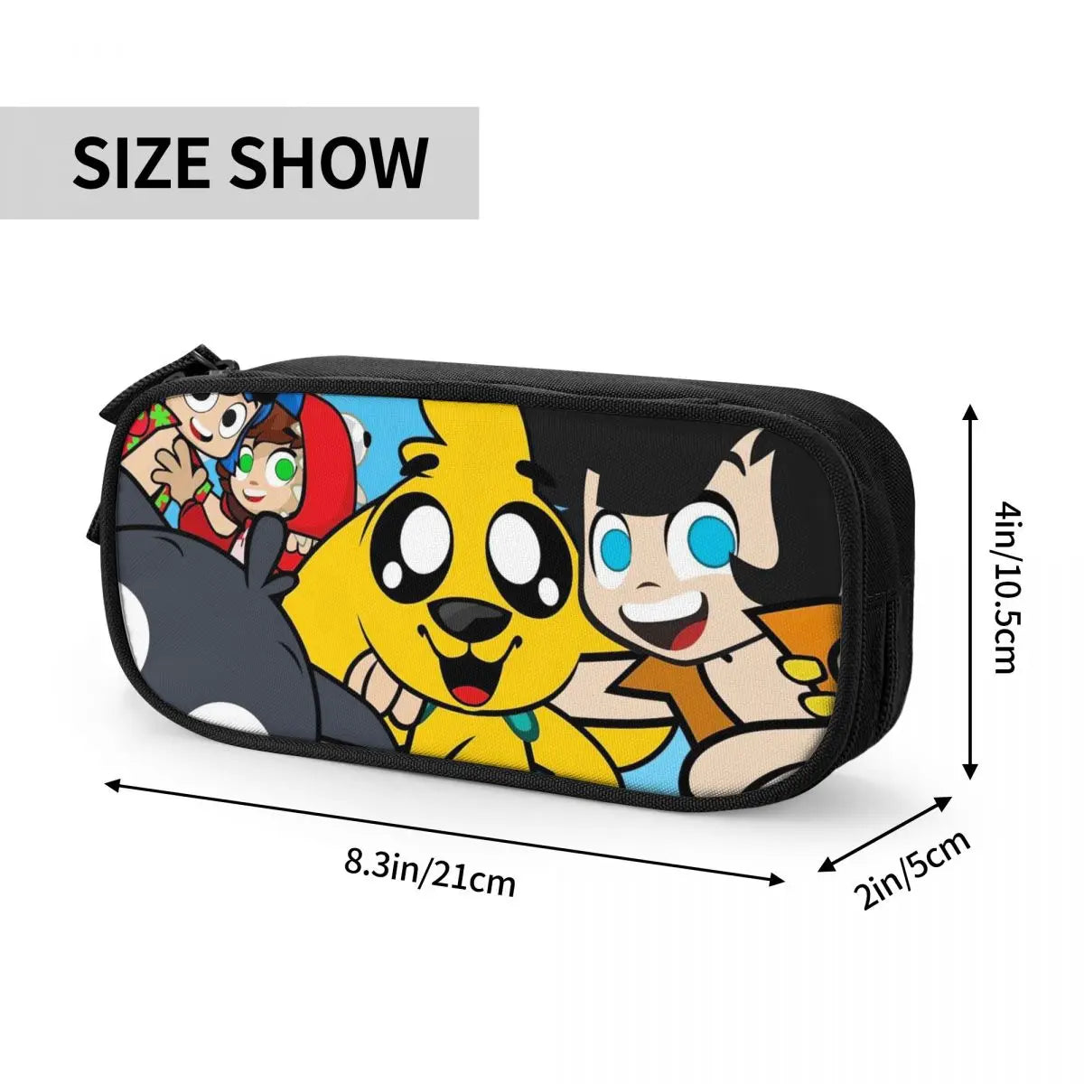 Mikecrack Pen Box Student School Anime Zipper Pen Bag Child Stationery Bag