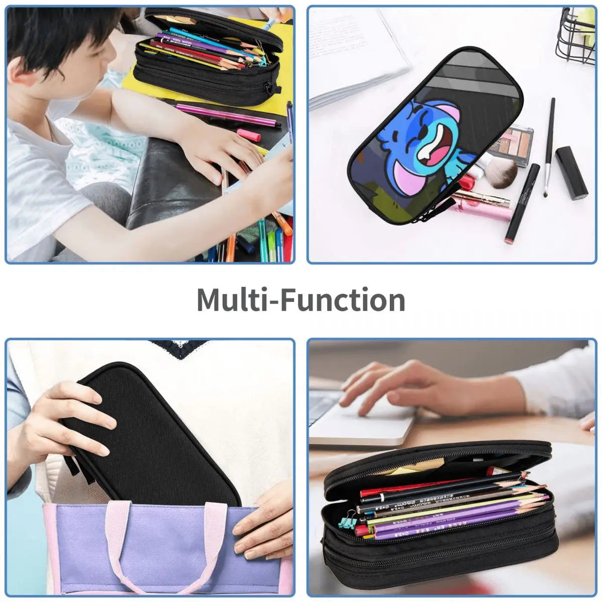 Anime Zipper Pen Bag Child Stationery Box Student School Gift
