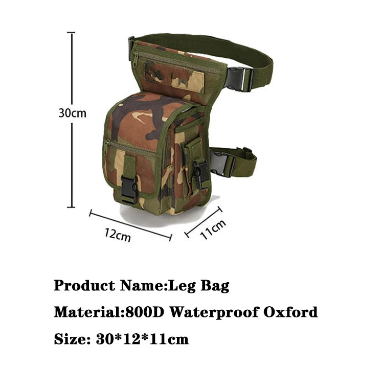 Tactical Drop Leg Bag Waterproof Hip Belt Pouch