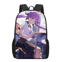 Minato Aqua Hololive 3D Print School Bag for Boys Girls