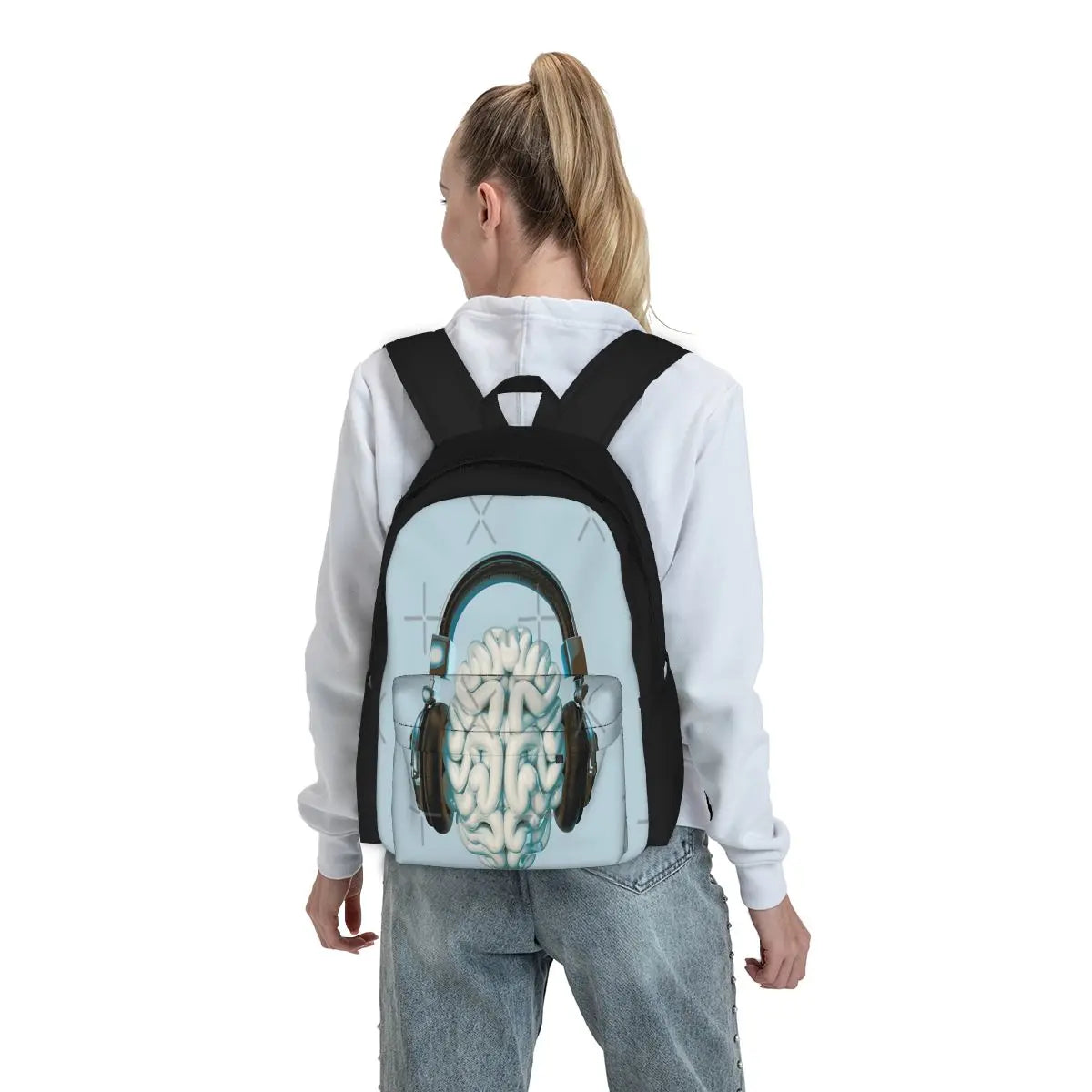 Mind Music Connection Backpacks Women Men School Bags
