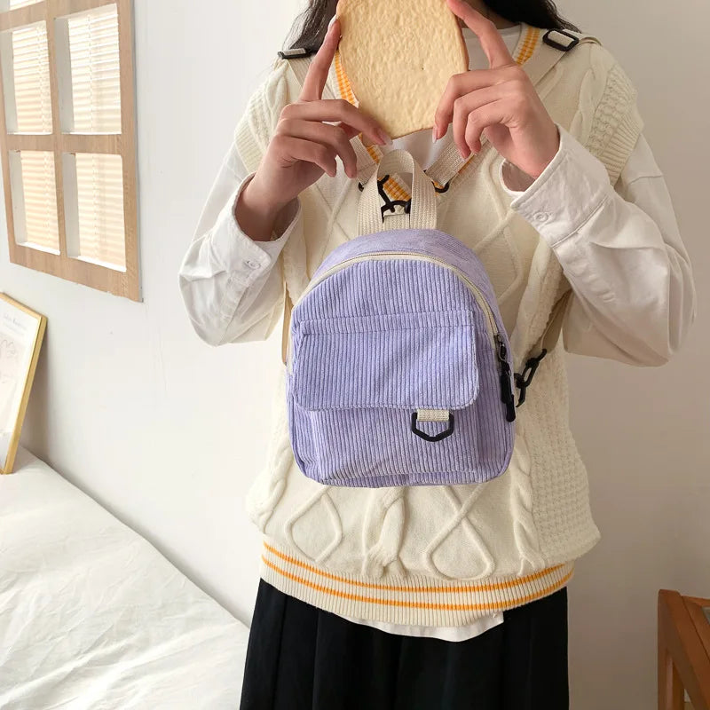 Mini Backpack Instagram Little Makeup Bag Velvet Texture