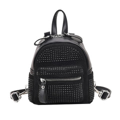 Crystal Rhinestone Mini Backpack for Women, Casual Travel Bagpack Handbag