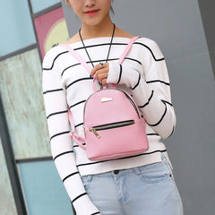 Stylish Mini Leather Backpack for Teens