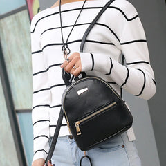 Stylish Mini Leather Backpack for Teens