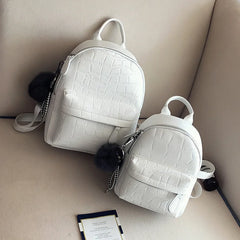 Women Small Mini Backpack PU Leather Female Back Pack Bag