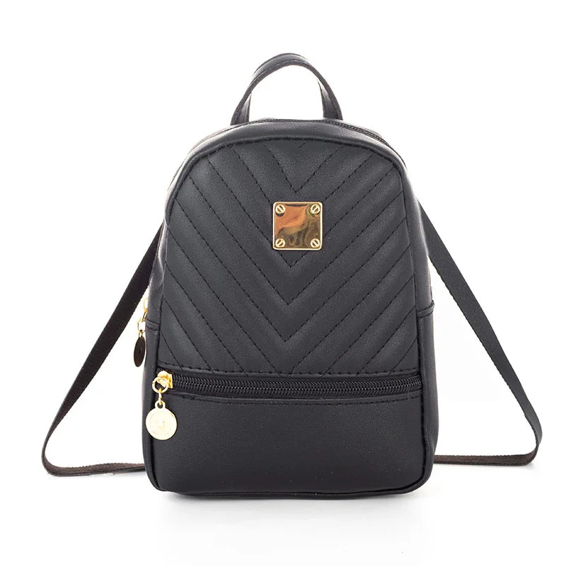 Mini Backpacks Women Shoulder Bags PU Leather School Bags for Women Ladies