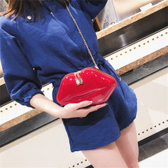 Lipstick Shaped Women's Shoulder Bag Mini Crossbody Lip Chain Bag