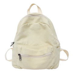 Mini Canvas Backpack Women Small Vintage Travel Bagpack