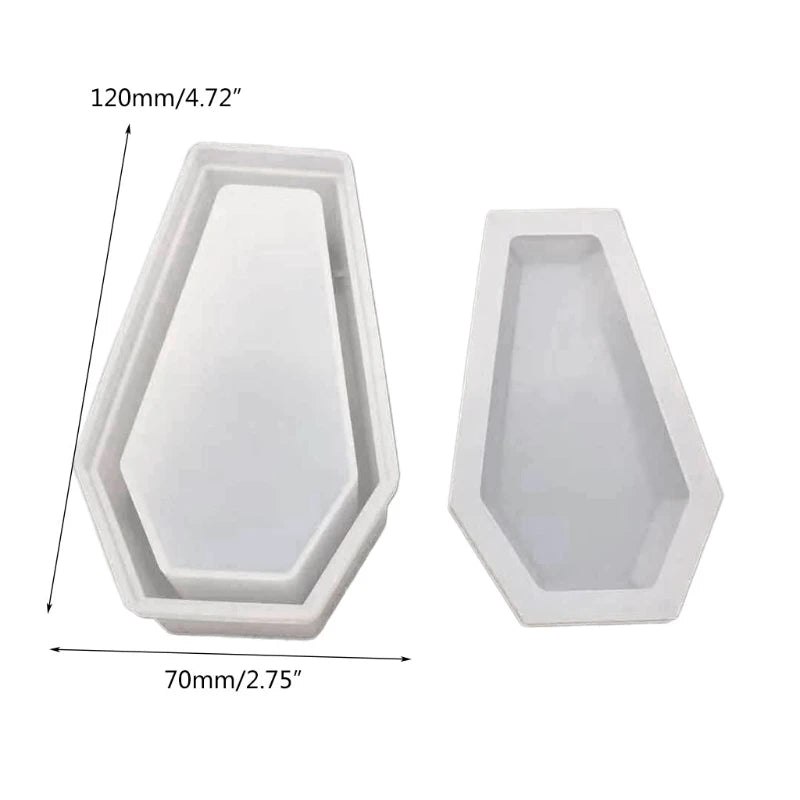 Mini Coffin Trinket Box Mold Resin Crystal Epoxy Silicone Mould