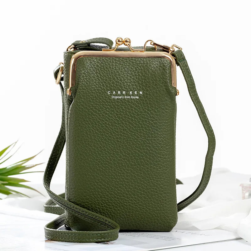 Mini Crossbody Bag Tassel Zipper PU Leather Female