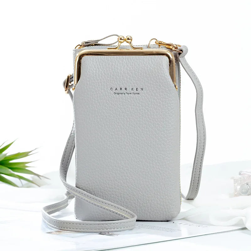 Mini Crossbody Bag Tassel Zipper PU Leather Female