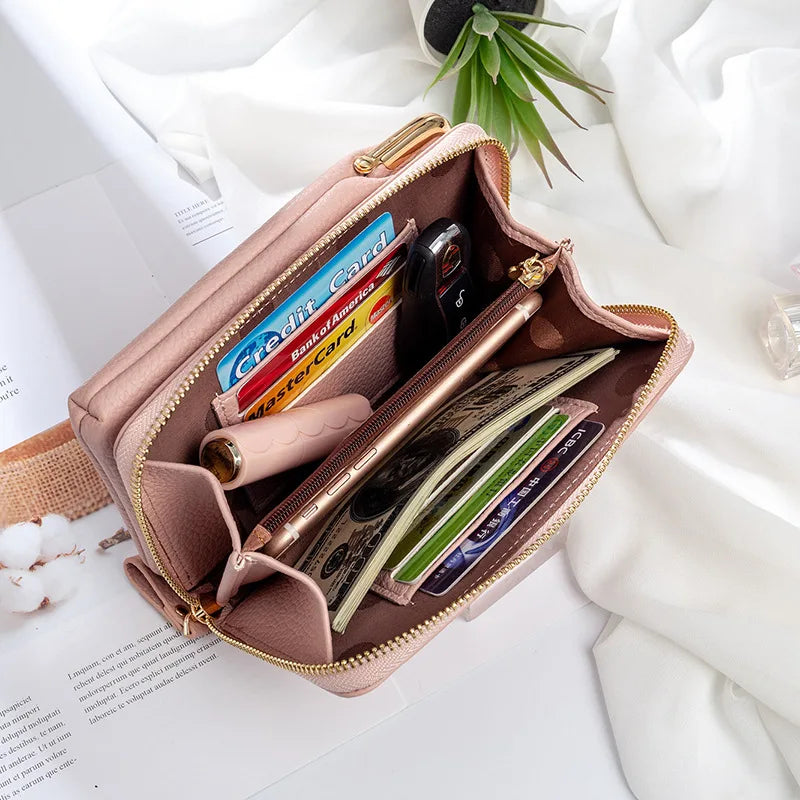 Mini Crossbody Bag Tassel Zipper PU Leather Female