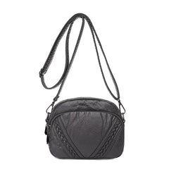 Women's Mini Crossbody Bag Vintage Washed Leather Shoulder Purse