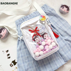 Small Clear PVC Mini Crossbody Bag Women's Shoulder Purse for Phone