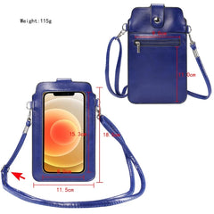 Mini Crossbody Cell Phone Pouch Purse with Touch Screen Window