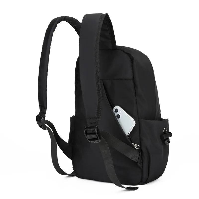 Mini Men's Backpack Small Shoulder School Bag for Man Canvas Waterproof Sports T