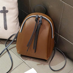 Mini PU Leather Backpack Women Small Shoulder Bag Tassel Zipper