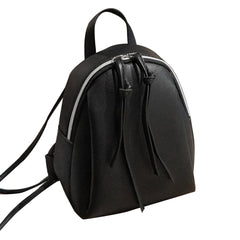 Women's Mini PU Leather Backpack with Tassel Zipper