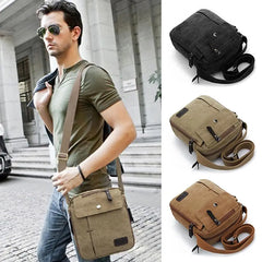 Mini Nylon Men's Crossbody Bag Retro Style Outdoor Travel Shoulder Bag
