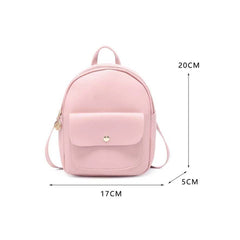 Mini Pu Leather Backpack Multi-Function Shoulder Bag Ladies Phone Pouch Pack