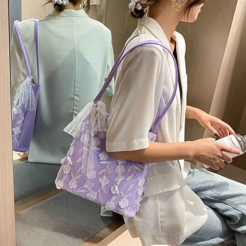 Mini Lace Flower Handbag Spring/Summer Purse Women's Phone Money Bag
